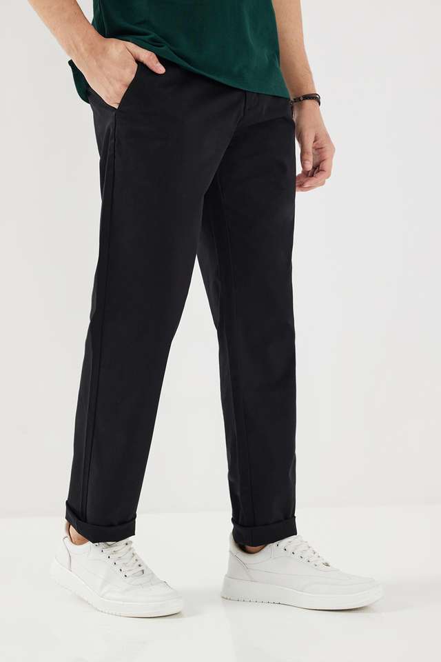 Solid-Cotton-Blend-Slim-Fit-Men-s-Casual-Wear-Chinos