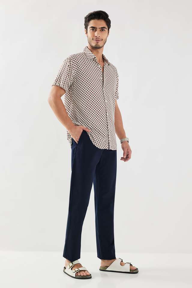 Solid-Cotton-Blend-Slim-Fit-Men-s-Casual-Wear-Chinos