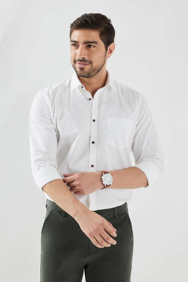 Solid-Cotton-Slim-Fit-Men-Casual-Wear-Shirt