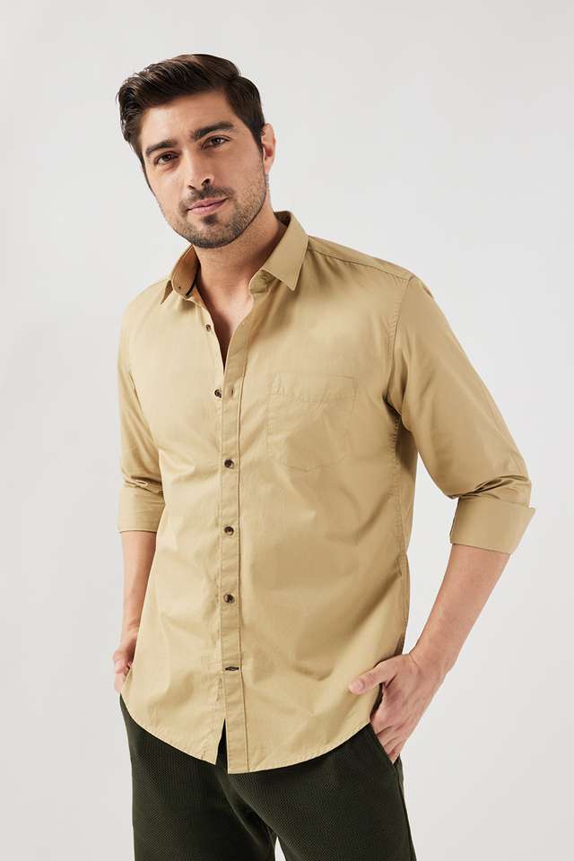 Solid-Cotton-Slim-Fit-Men-s-Casual-Wear-Shirt