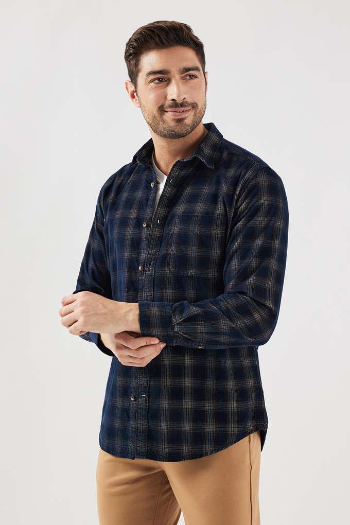Checks-Cotton-Slim-Fit-Men-s-Casual-Wear-Shirt
