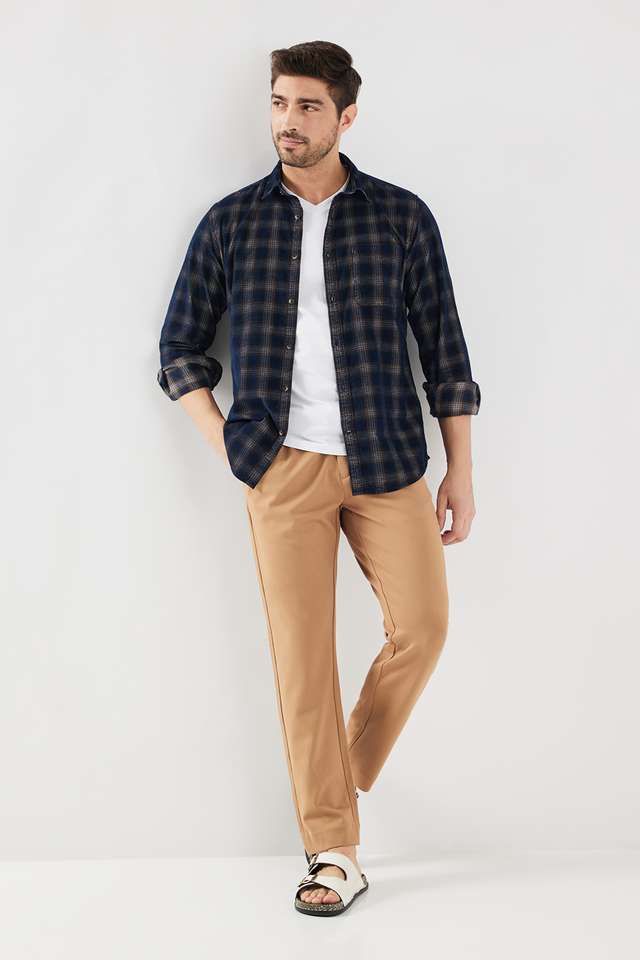 Checks-Cotton-Slim-Fit-Men-s-Casual-Wear-Shirt