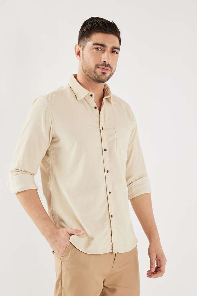 Solid-Cotton-Slim-Fit-Men-s-Casual-Wear-Shirt