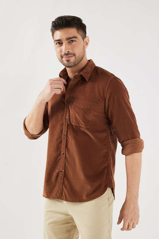 Solid-Cotton-Slim-Fit-Men-s-Casual-Wear-Shirt