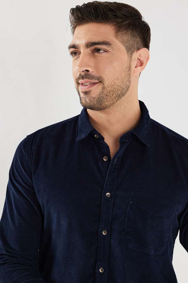 Solid-Cotton-Slim-Fit-Men-s-Casual-Wear-Shirt