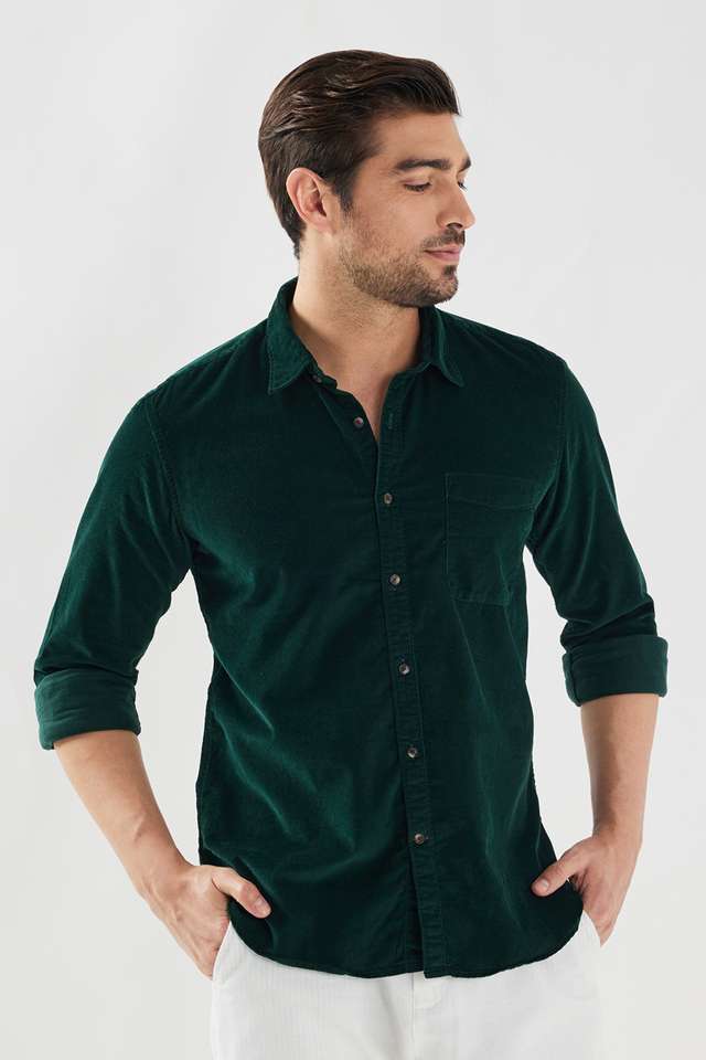 Solid-Cotton-Slim-Fit-Men-s-Casual-Wear-Shirt