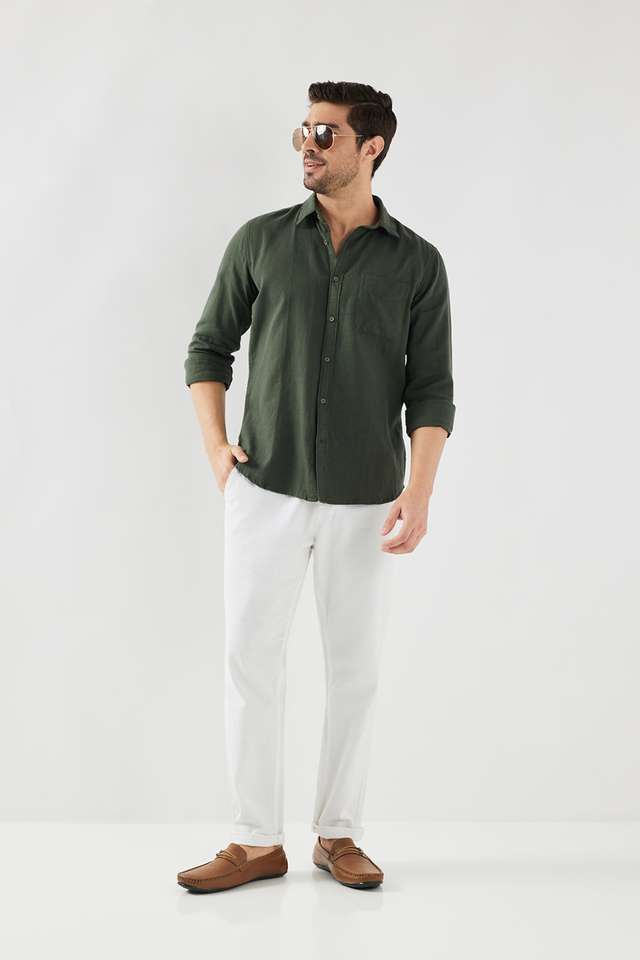 Solid-Cotton-Slim-Fit-Men-s-Casual-Wear-Shirt