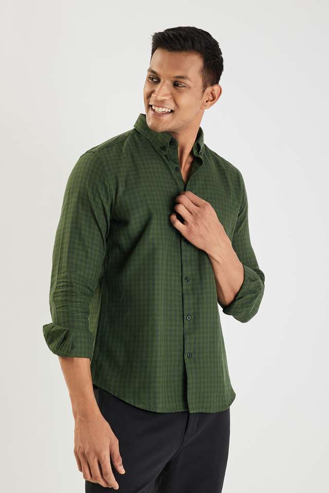 Checks-Cotton-Slim-Fit-Men-s-Casual-Wear-Shirt
