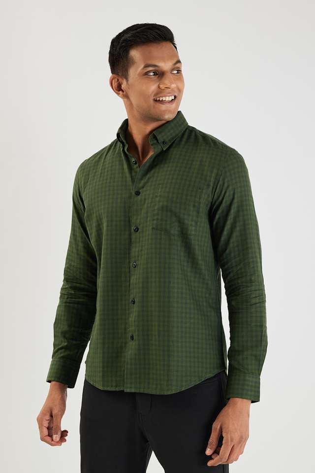 Checks-Cotton-Slim-Fit-Men-s-Casual-Wear-Shirt