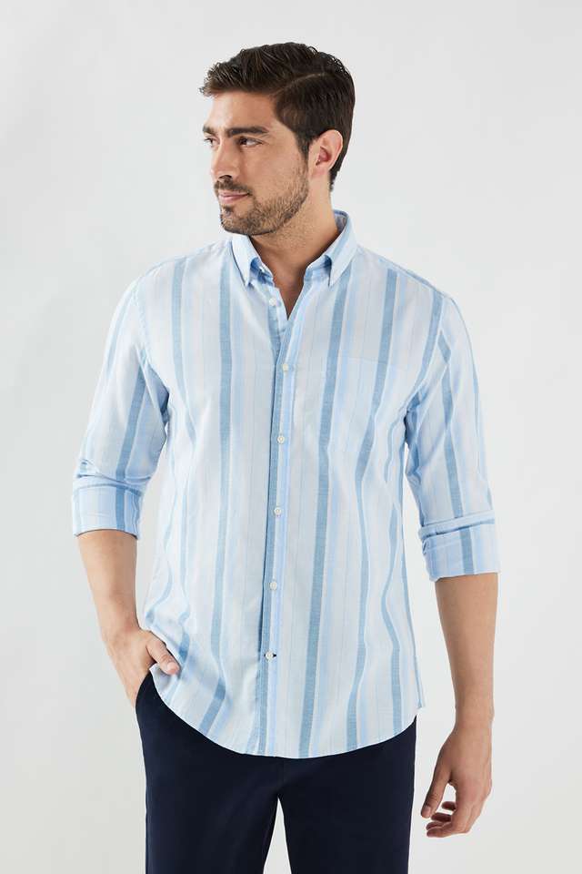 Stripes-Cotton-Slim-Fit-Men-s-Casual-Wear-Shirt