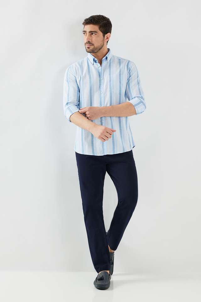 Stripes-Cotton-Slim-Fit-Men-s-Casual-Wear-Shirt