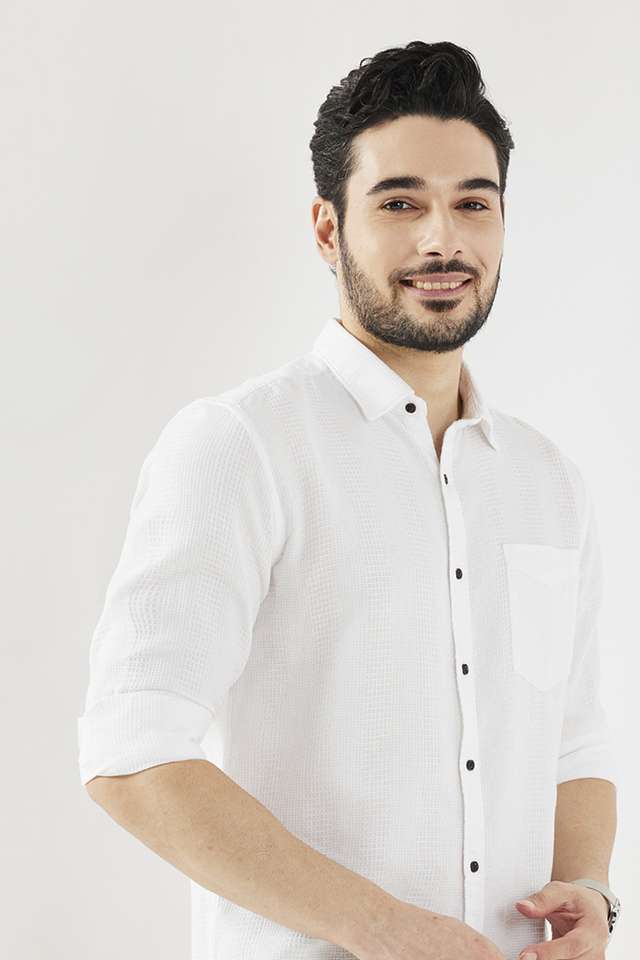 Textured-Cotton-Slim-Fit-Men-s-Casual-Wear-Shirt