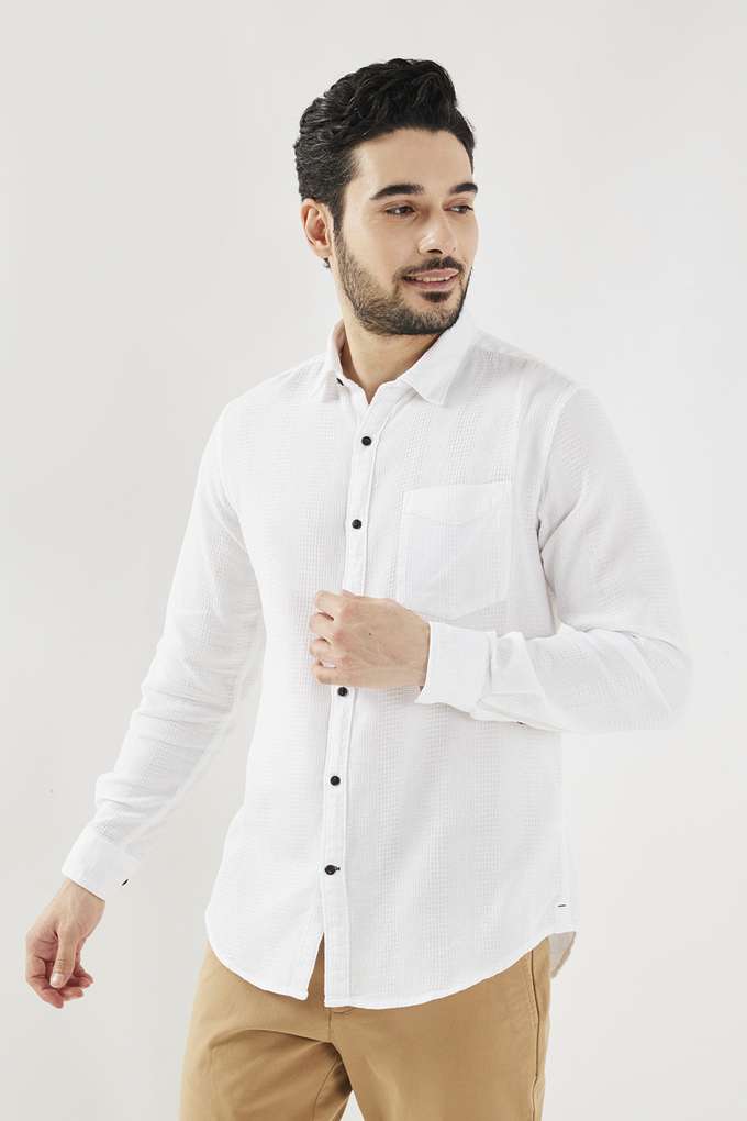 Textured-Cotton-Slim-Fit-Men-s-Casual-Wear-Shirt