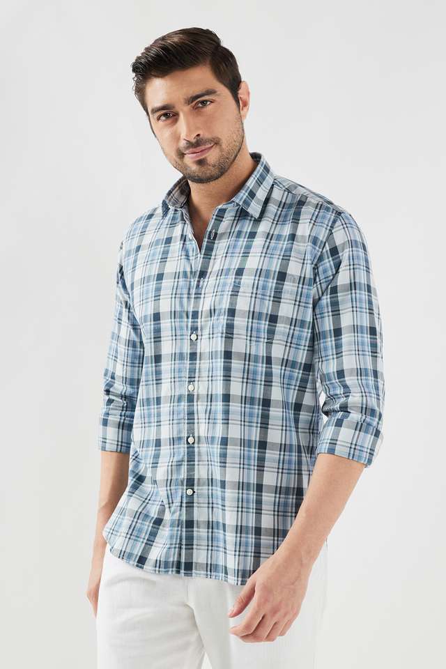 Checks-Cotton-Slim-Fit-Men-s-Casual-Wear-Shirt