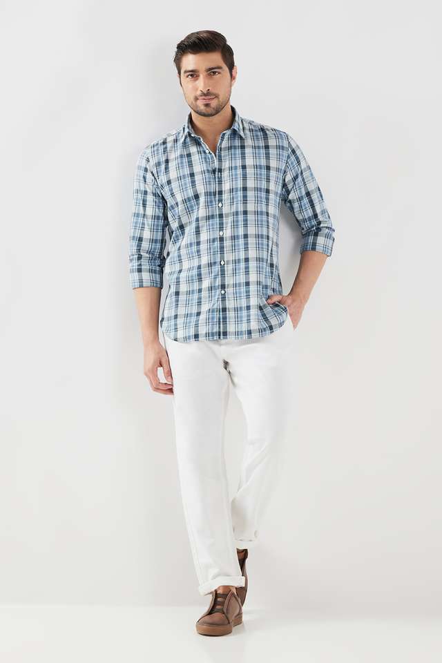 Checks-Cotton-Slim-Fit-Men-s-Casual-Wear-Shirt