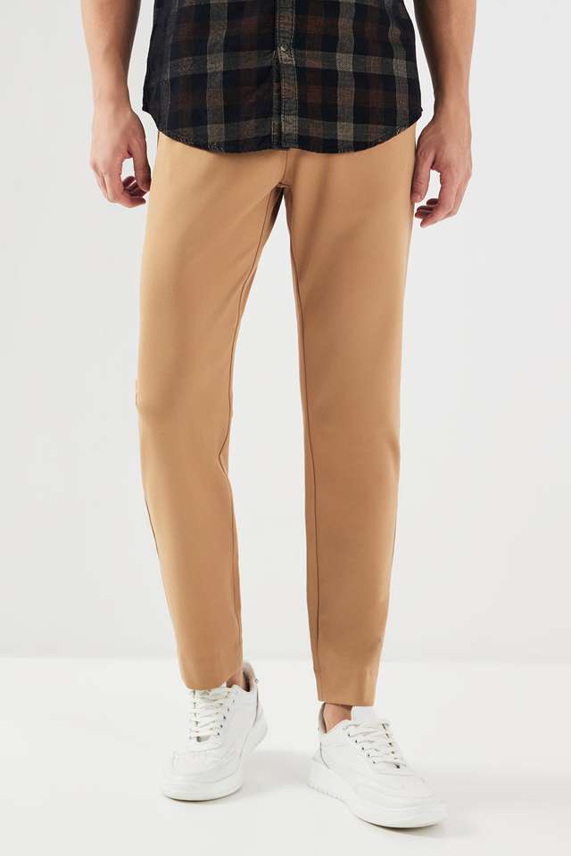 Solid-Blended-Fabric-Slim-Fit-Men-s-Casual-Wear-Trousers
