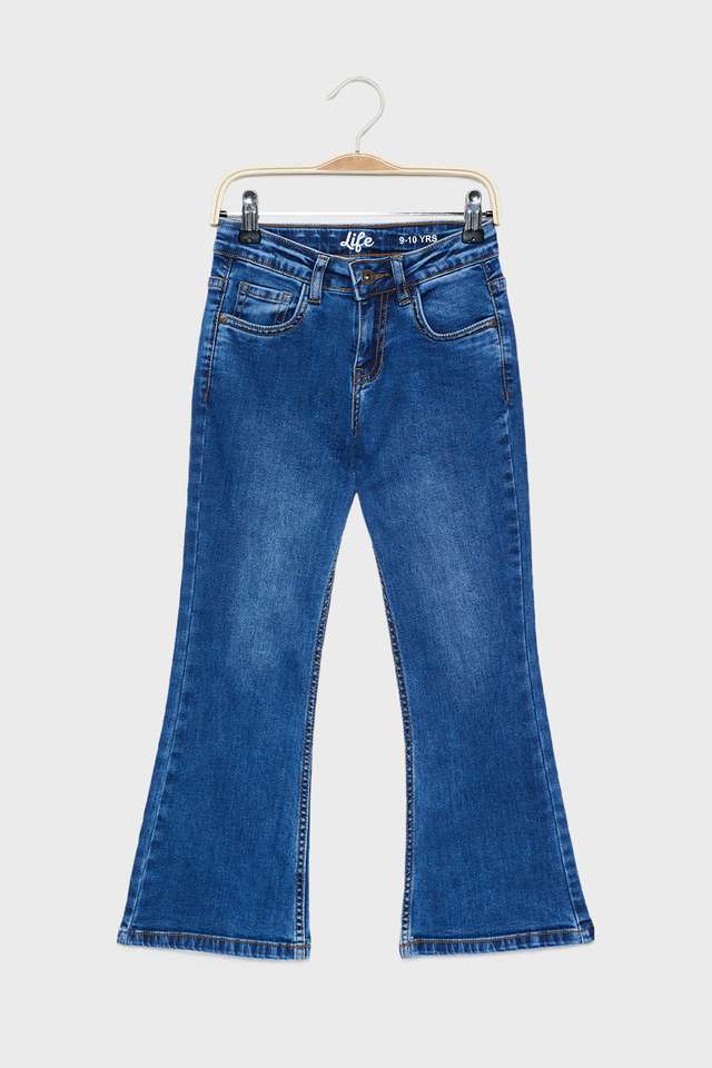 Solid-Blended-Fabric-Bootcut-Fit-Girls-Jeans