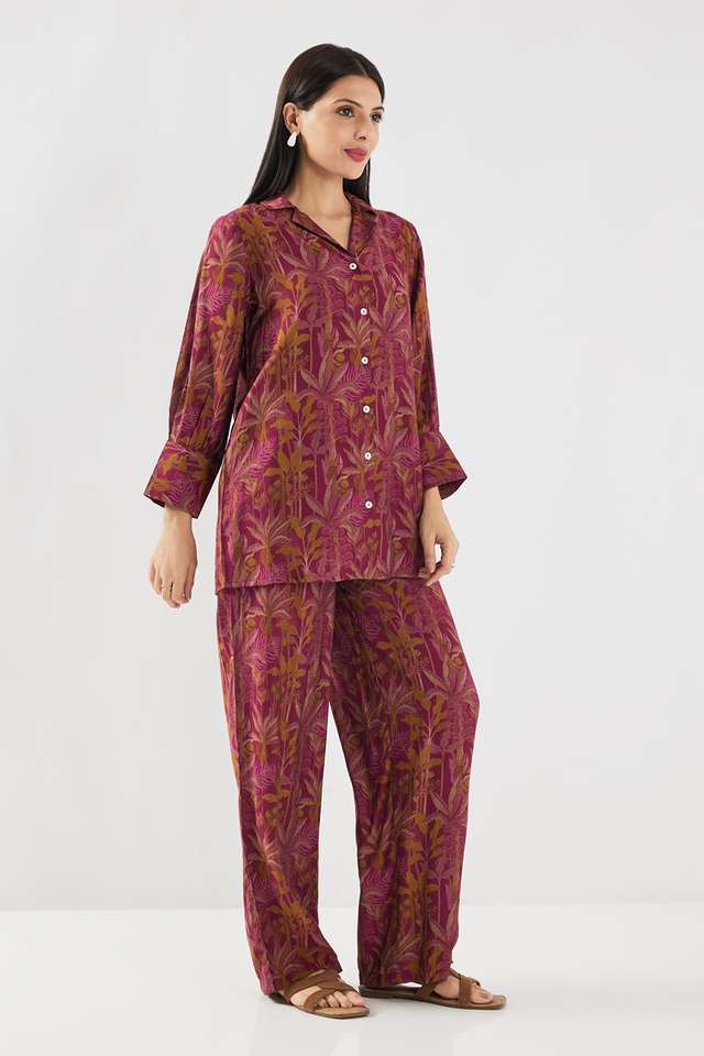 haute curry Printed Full Length Muslin Woven Women's Co-Ord Set-picture-11