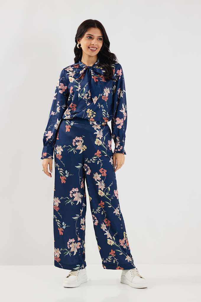 Printed-Full-Length-Polyester-Woven-Women-s-Co-Ord-Set