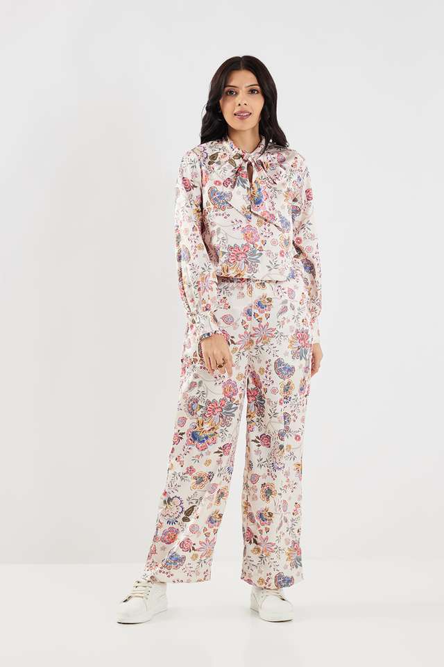 Printed-Full-Length-Polyester-Woven-Women-s-Co-Ord-Set