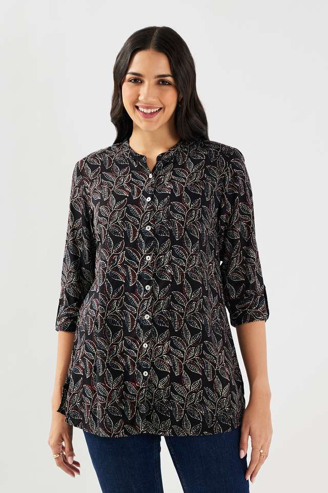 Printed-Rayon-Collared-Women-s-Tunic