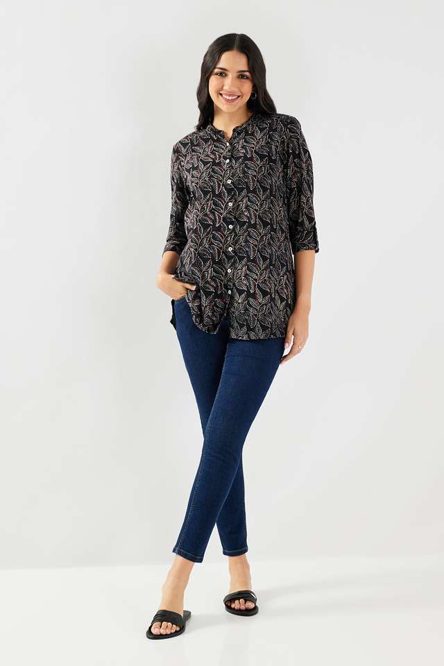 Printed-Rayon-Collared-Women-s-Tunic