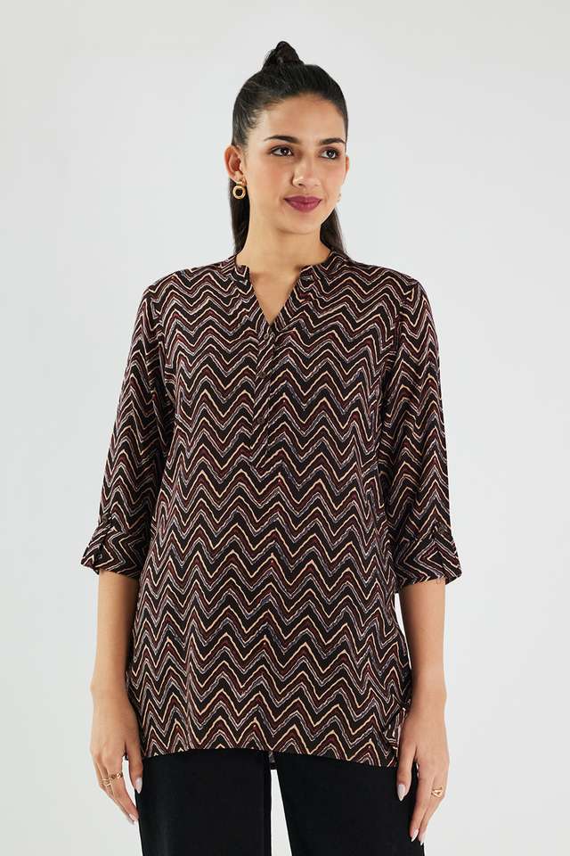Printed-Rayon-Collared-Women-s-Tunic