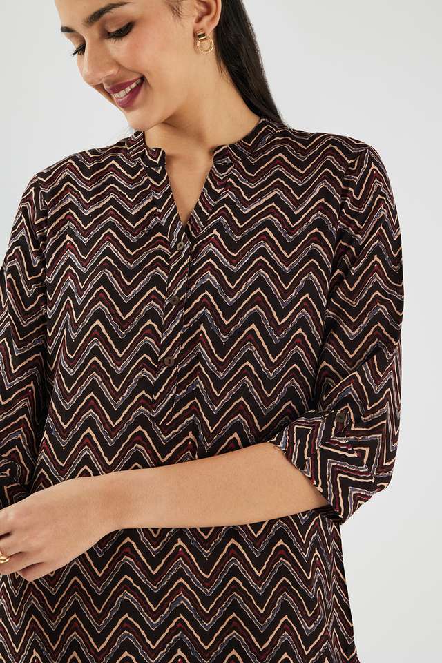 Printed-Rayon-Collared-Women-s-Tunic