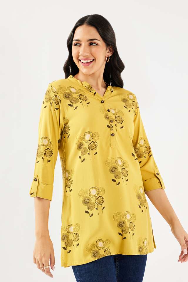 Printed-Rayon-Collared-Women-s-Tunic