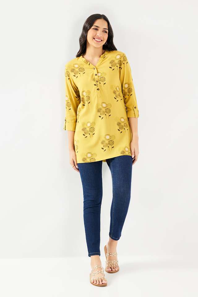 Printed-Rayon-Collared-Women-s-Tunic
