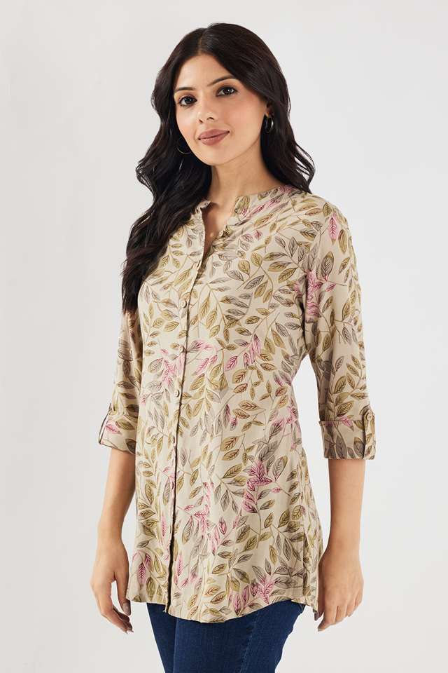 Printed-Rayon-Collared-Women-s-Tunic