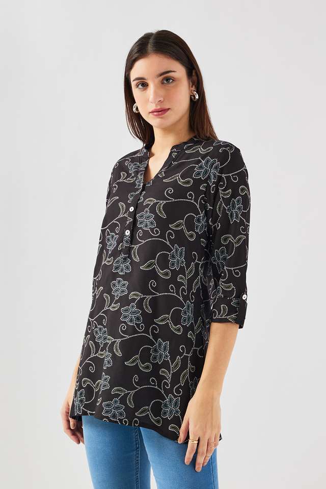 Printed-Rayon-Collared-Women-s-Tunic