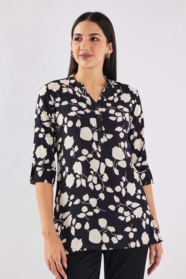 Printed-Rayon-Collared-Women-s-Tunic