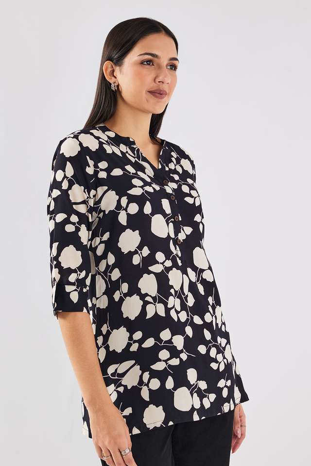 Printed-Rayon-Collared-Women-s-Tunic
