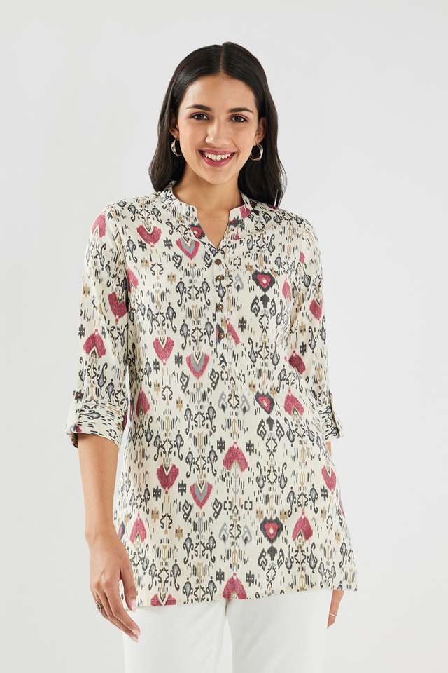 Printed-Blended-Fabric-Women-s-Tunic