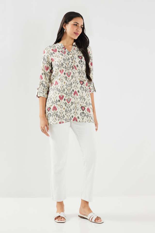 Printed-Blended-Fabric-Women-s-Tunic