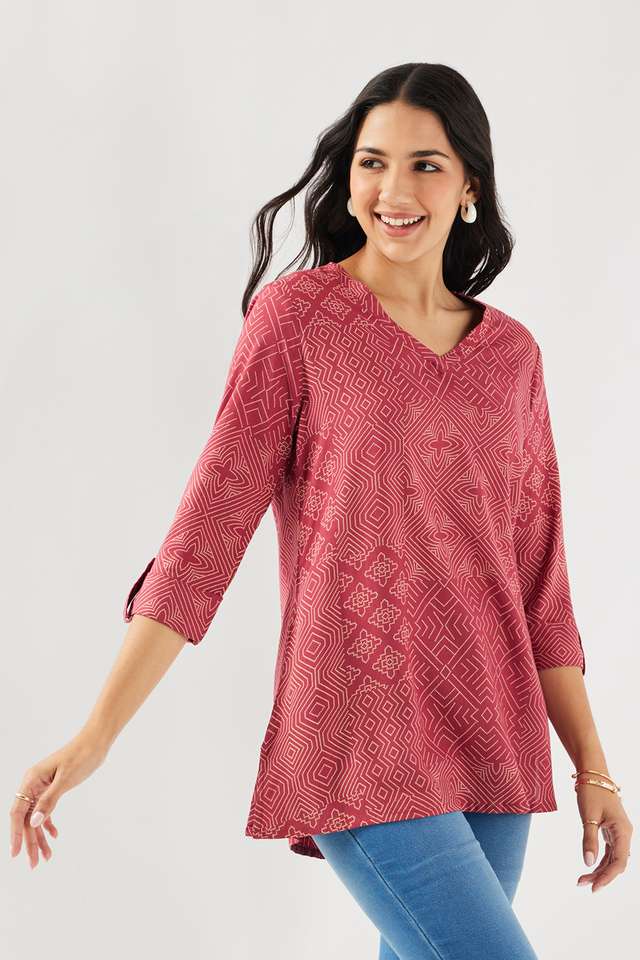 haute curry Abstract Rayon Women's Tunic-picture-0