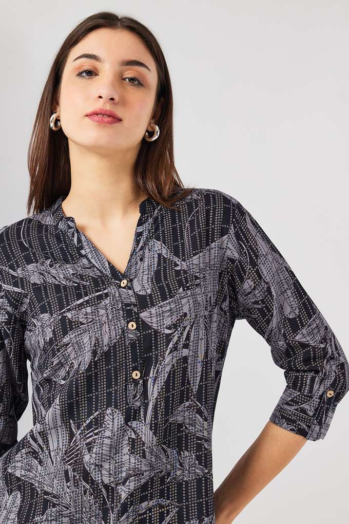 Printed-Rayon-Collared-Women-s-Tunic