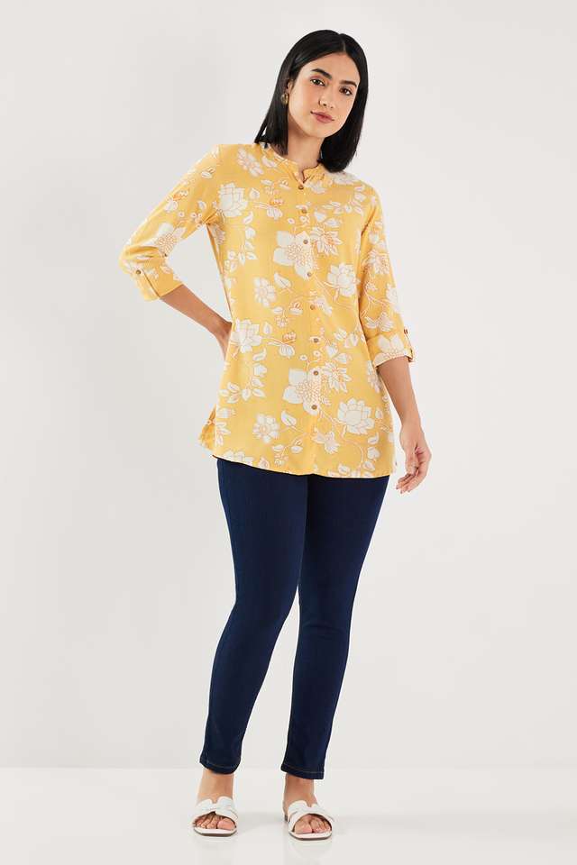 Printed-Rayon-Collared-Women-s-Tunic