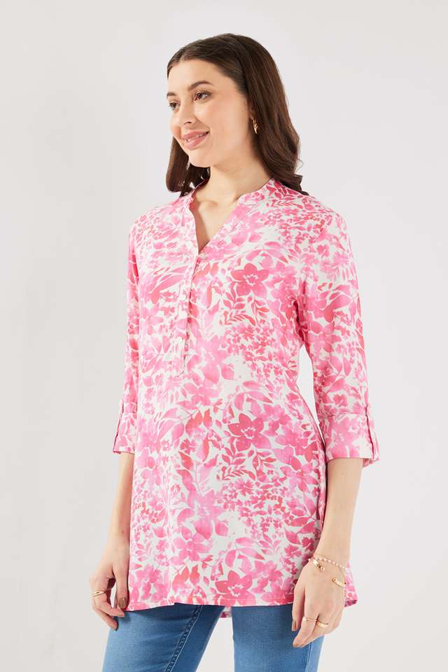 Floral-Rayon-Women-s-Tunic