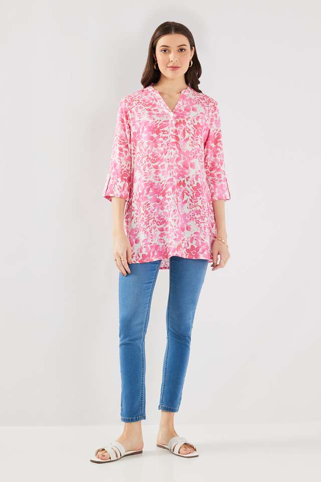 Floral-Rayon-Women-s-Tunic