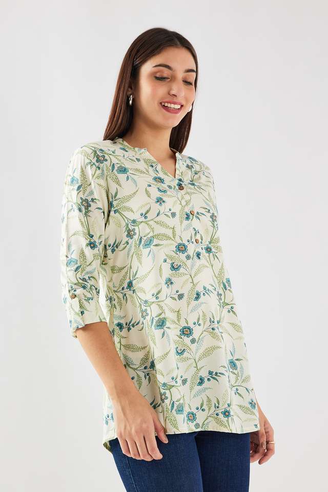 Printed-Rayon-Collared-Women-s-Tunic