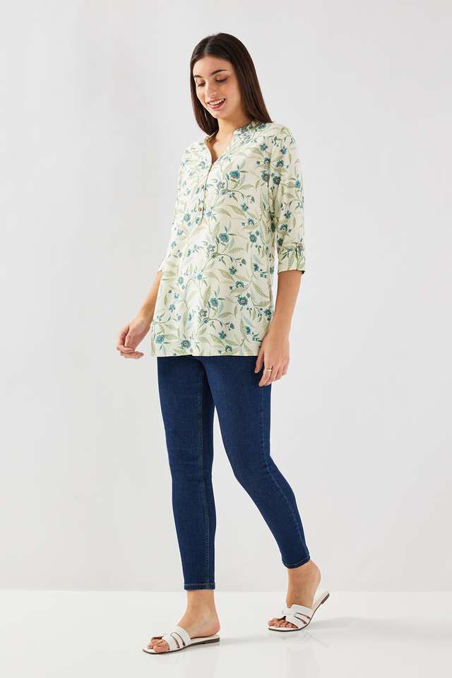 Printed-Rayon-Collared-Women-s-Tunic