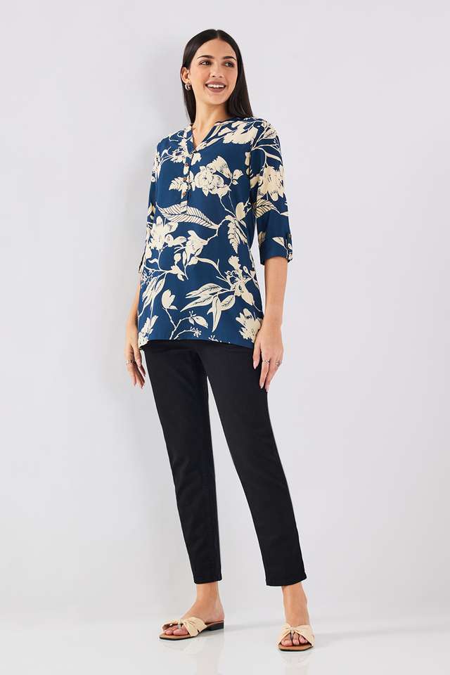 Printed-Rayon-Collared-Women-s-Tunic