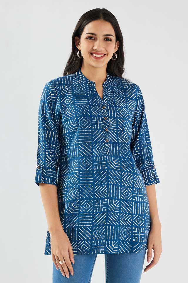 Printed-Blended-Fabric-Regular-Fit-Women-s-Tunic