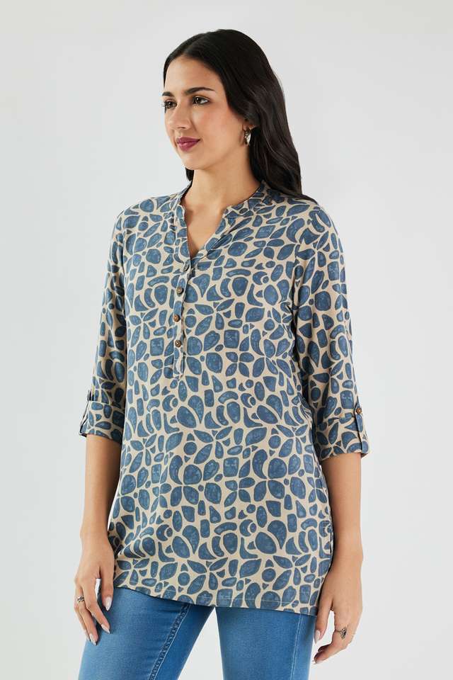 Printed-Blended-Fabric-Regular-Fit-Women-s-Tunic