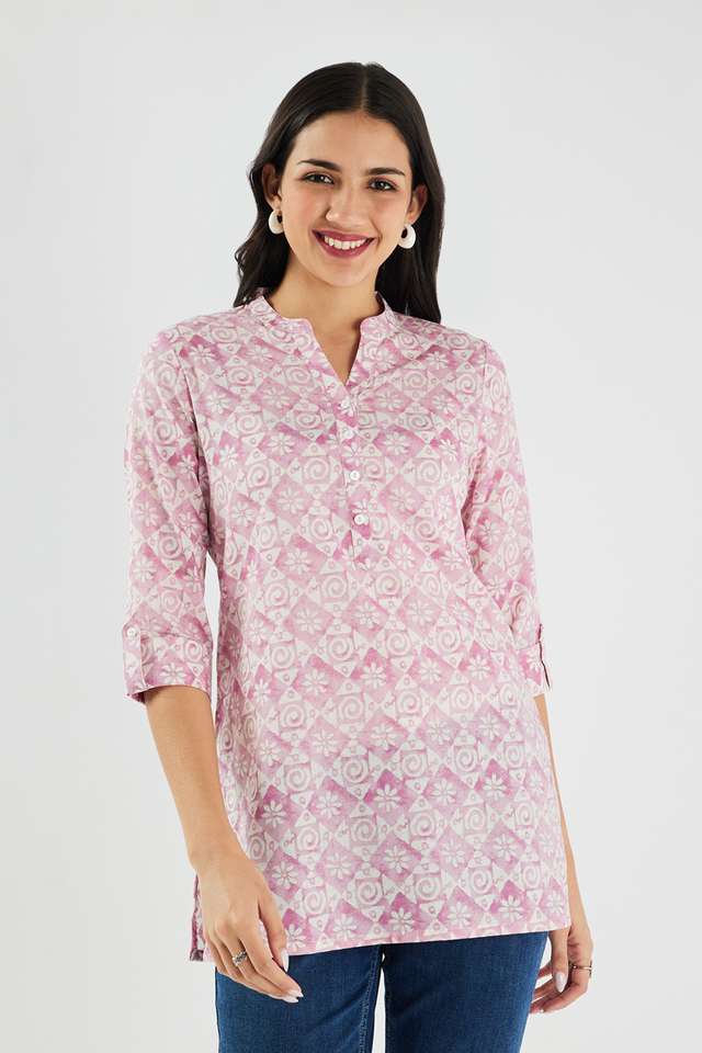 Printed-Blended-Fabric-Regular-Fit-Women-s-Tunic