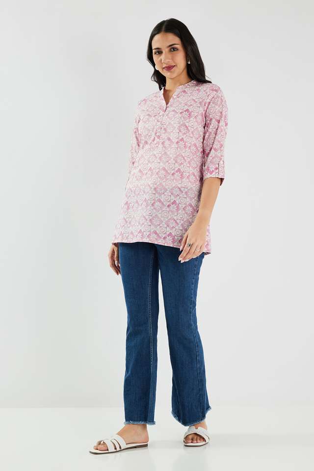 Printed-Blended-Fabric-Regular-Fit-Women-s-Tunic