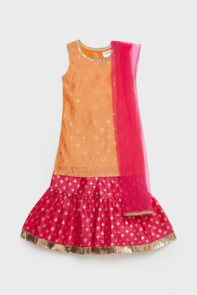 Solid-Blended-Fabric-Regular-Fit-Girls-Ethnic-Set