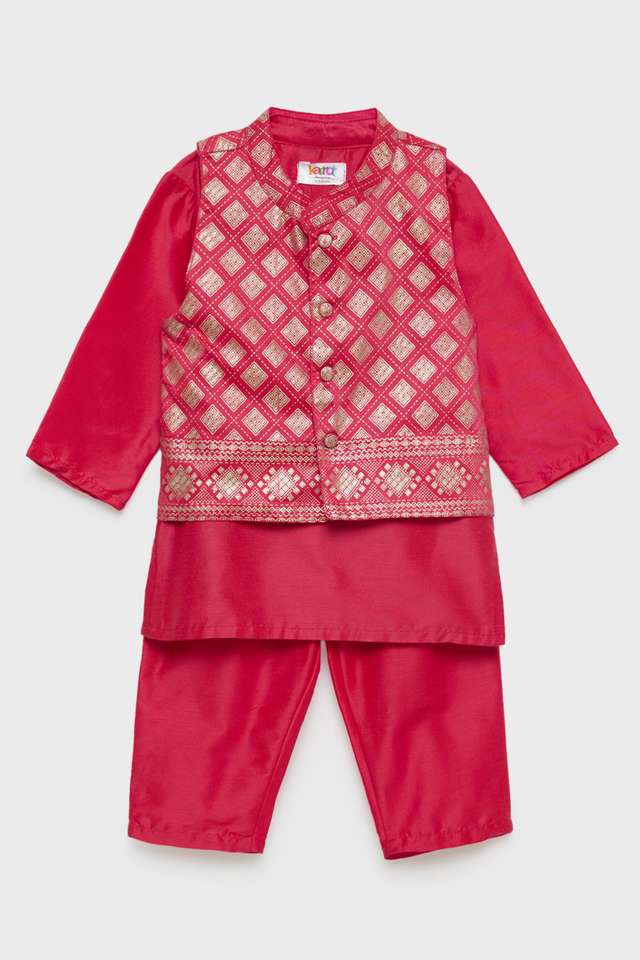 Solid-Blended-Fabric-Regular-Fit-Boys-Kurta-Set